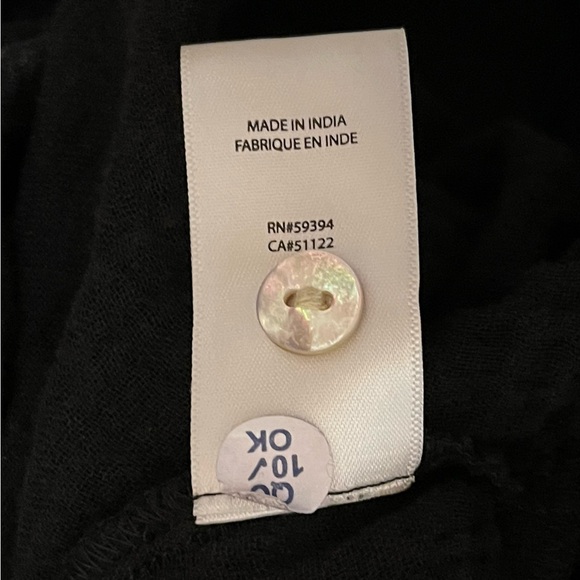 Black Beach Lunch Lounge L/S Cotton Dress XL - Picture 5 of 5